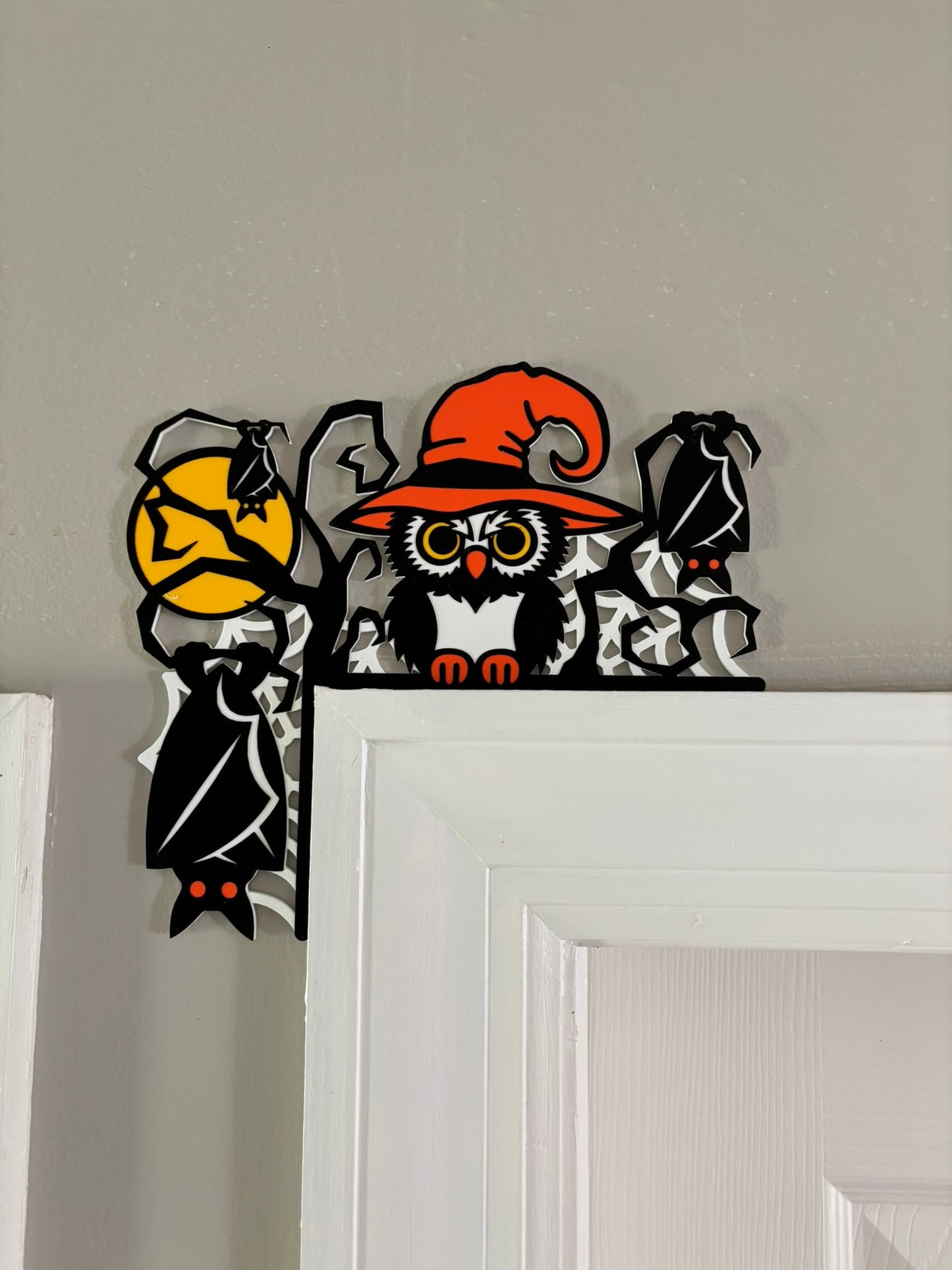 Owl Spooky Door Window Corner Topper