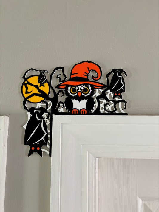 Owl Spooky Door Window Corner Topper