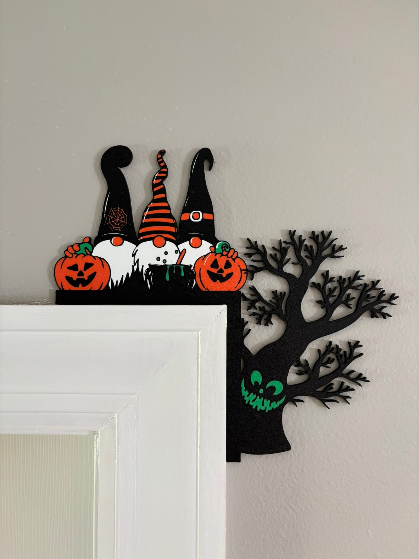 Gnomes Halloween Door Window Corner Topper