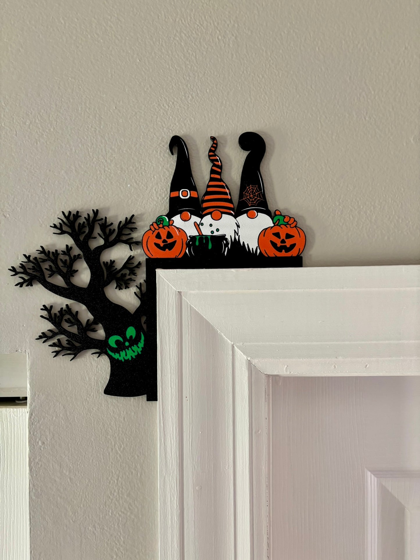 Gnomes Halloween Door Window Corner Topper