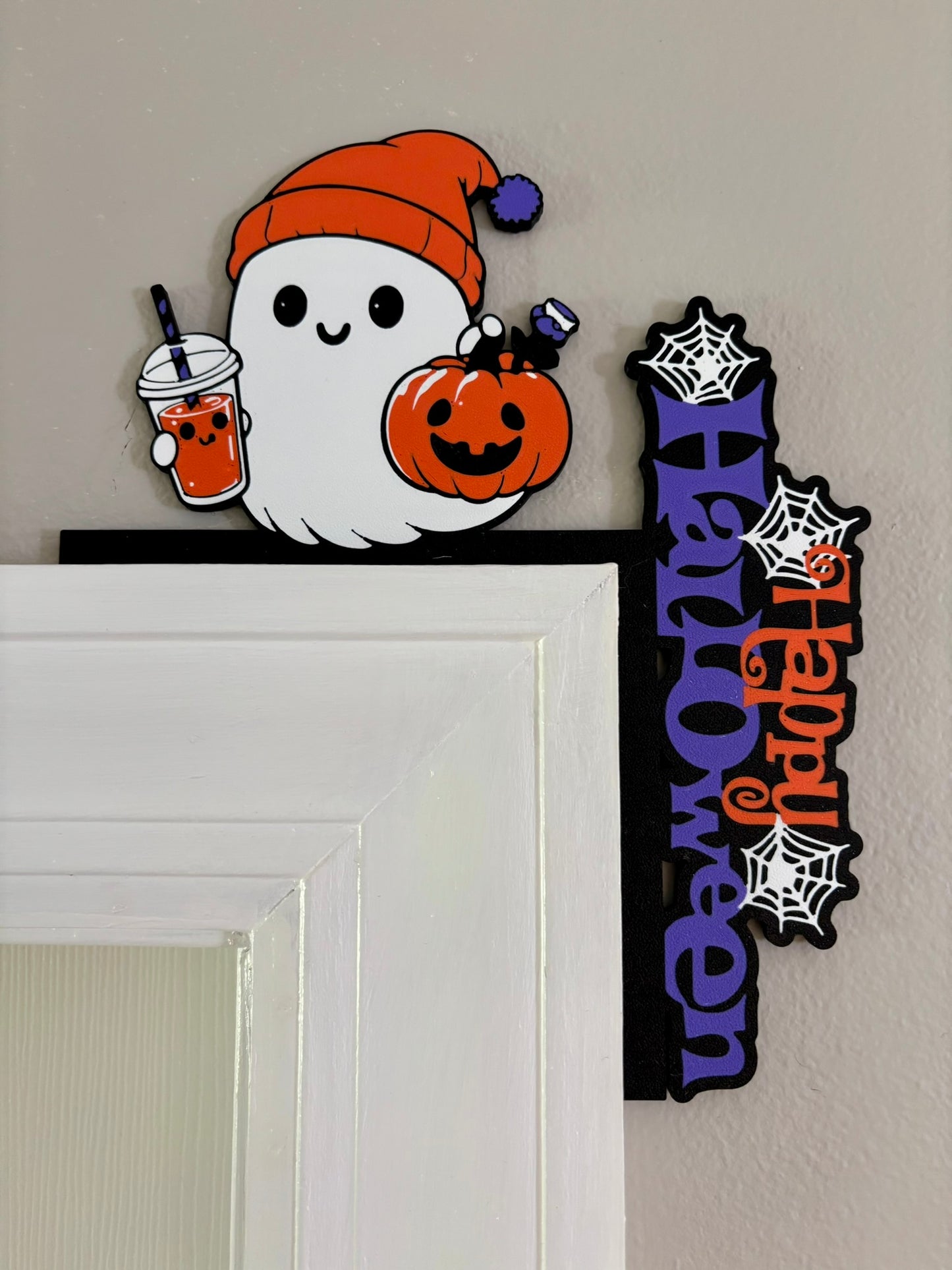 Ghost Halloween Door Window Corner Topper