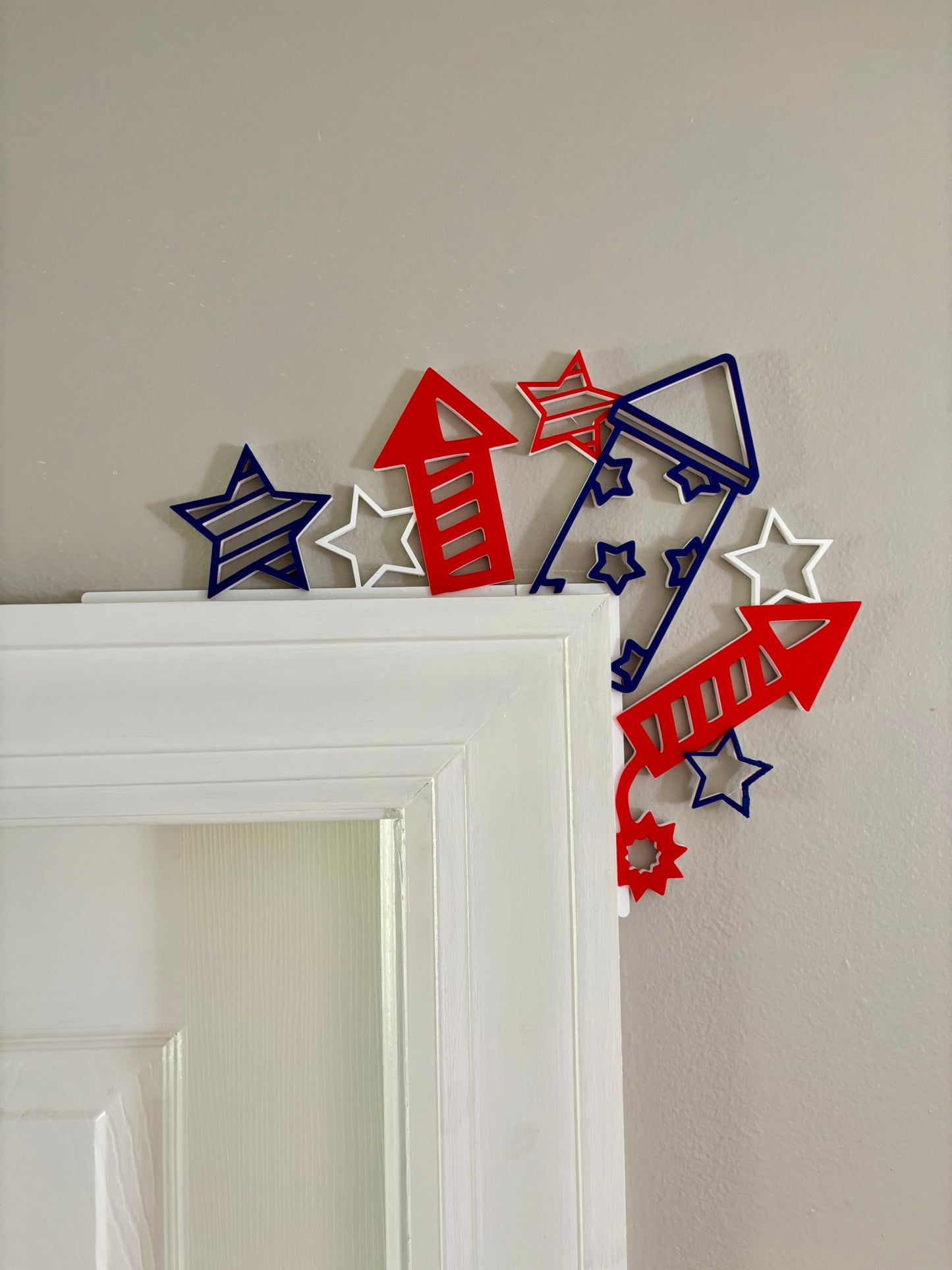 Fireworks 4th of July Themed Door Corner