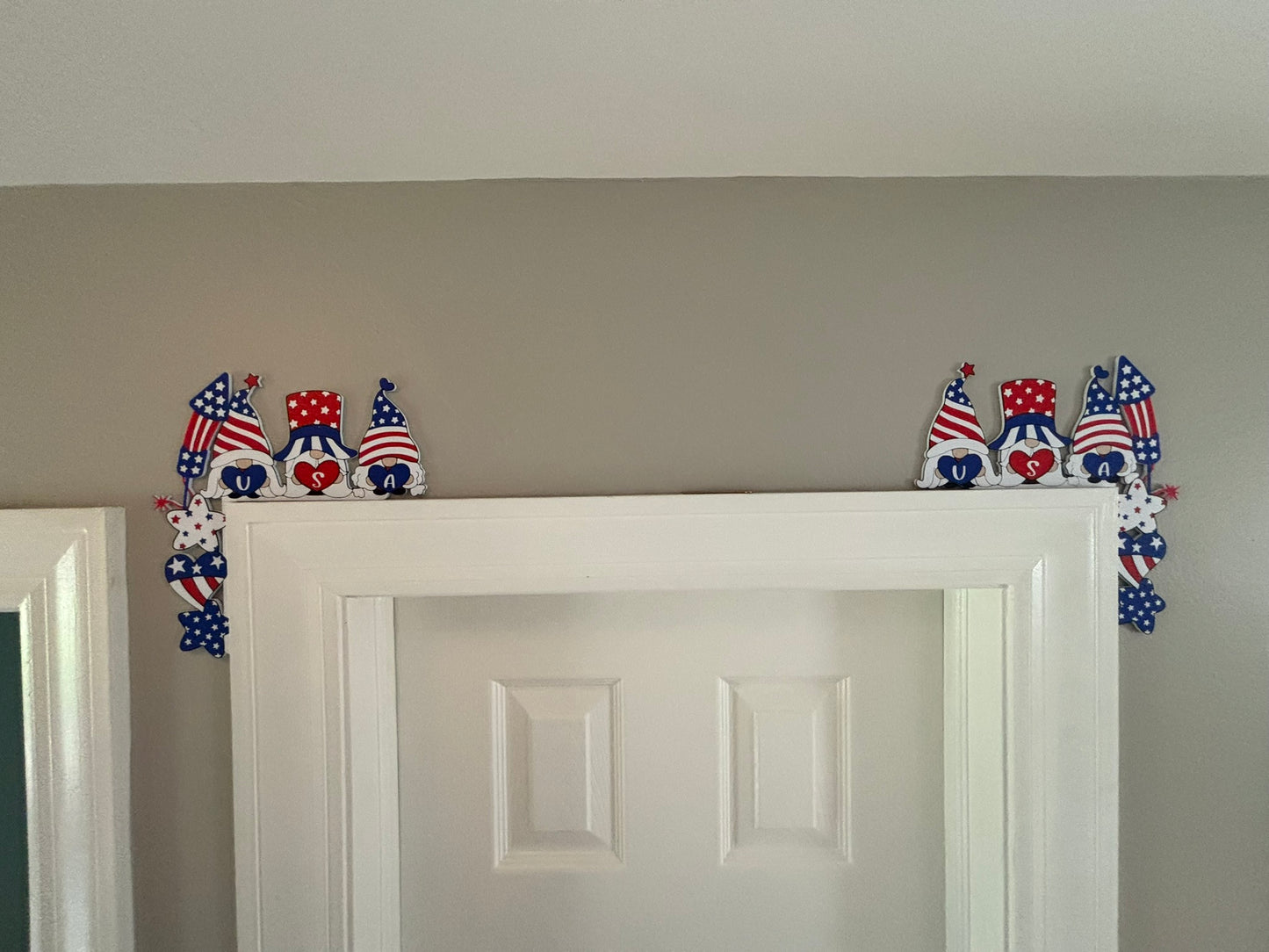 Gnomes 4th of July Themed Door Corner