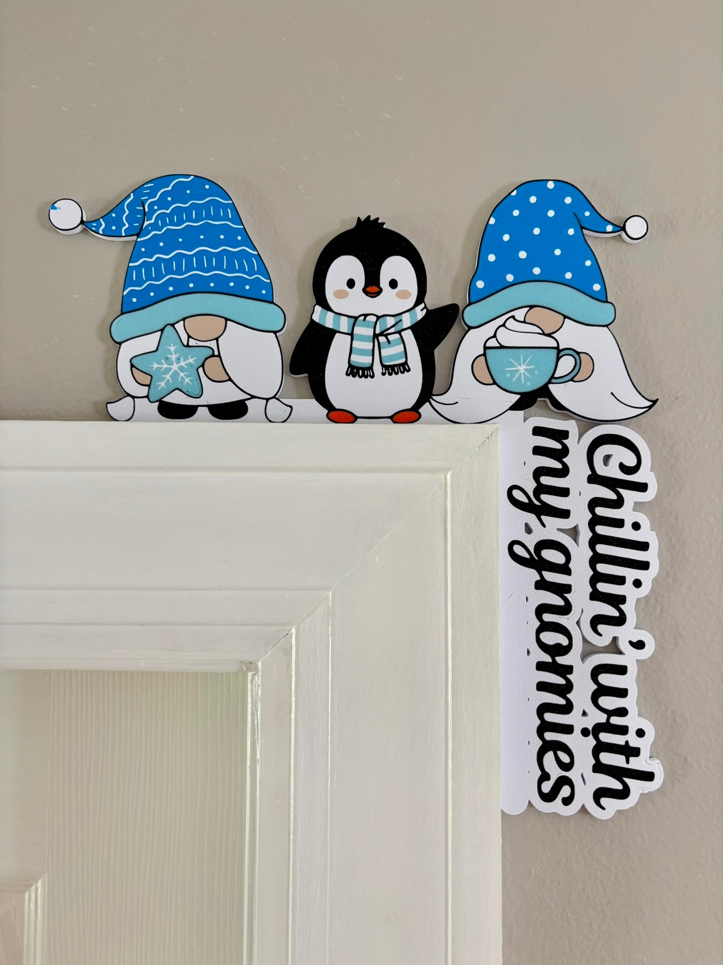 Gnomes Winter Door Corner