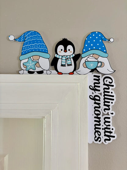 Gnomes Winter Door Corner