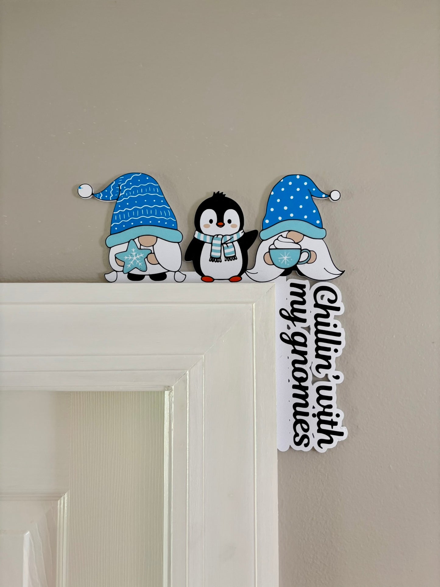 Gnomes Winter Door Corner