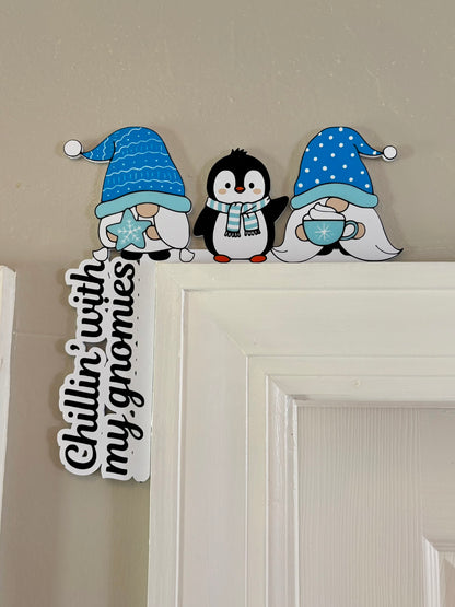 Gnomes Winter Door Corner