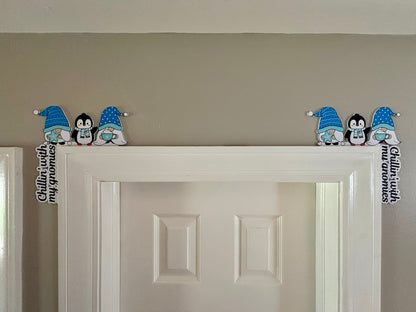 Gnomes Winter Door Corner