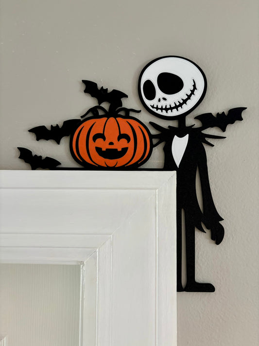 Jack Skellington Pumpkin Door Window Corner Topper