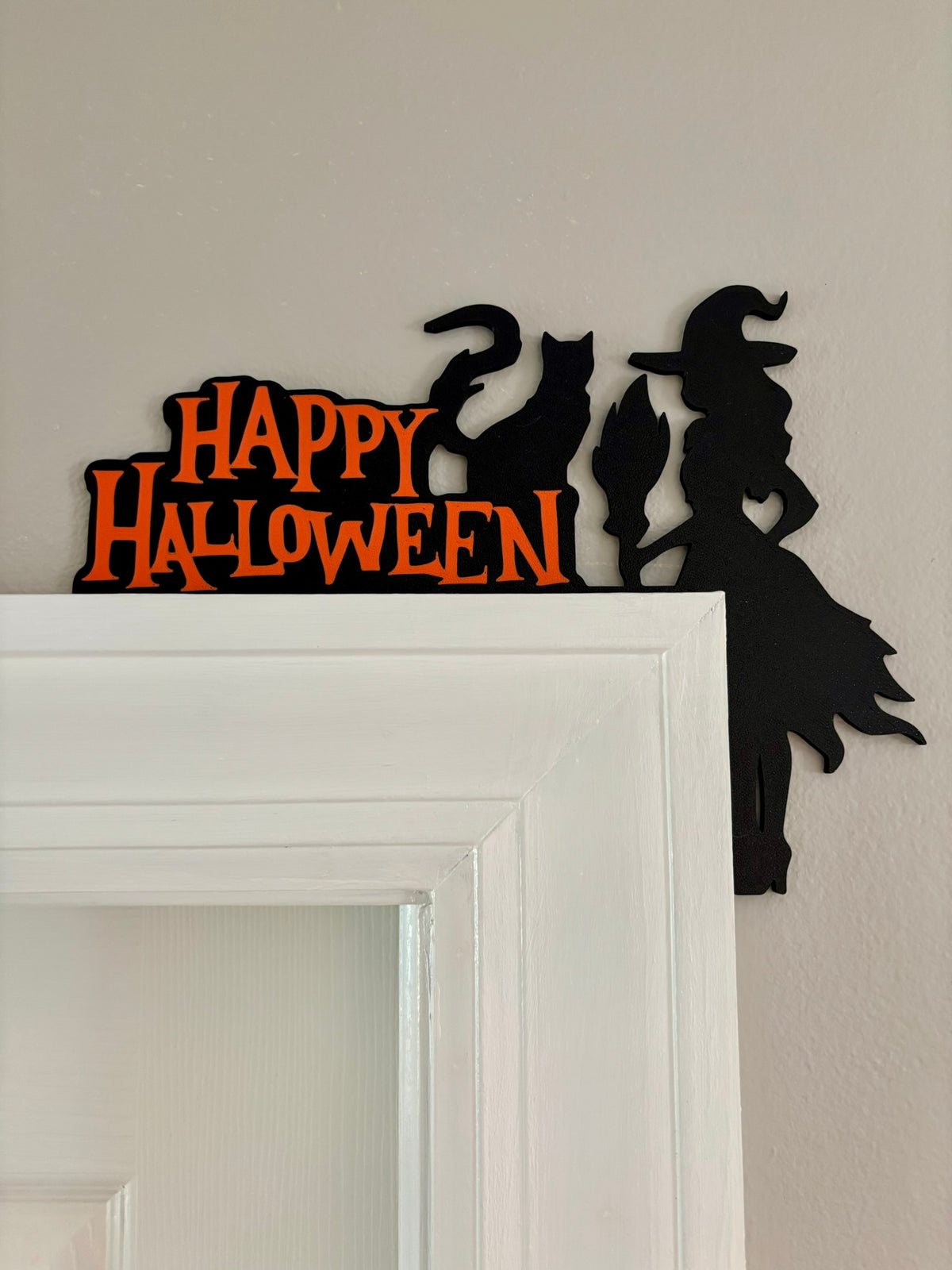 Witch Happy Halloween Door Window Corner Topper