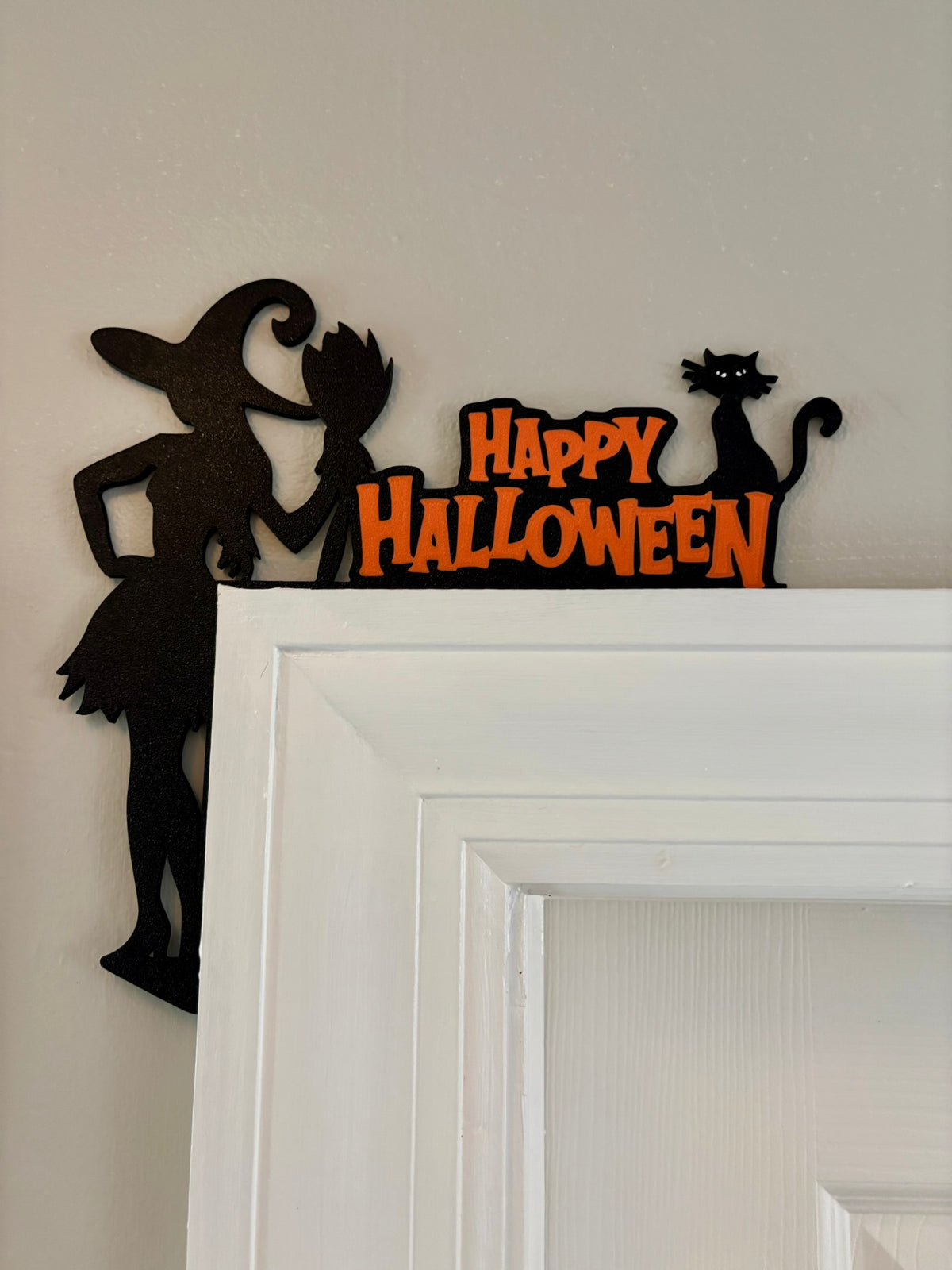 Witch Happy Halloween Door Window Corner Topper