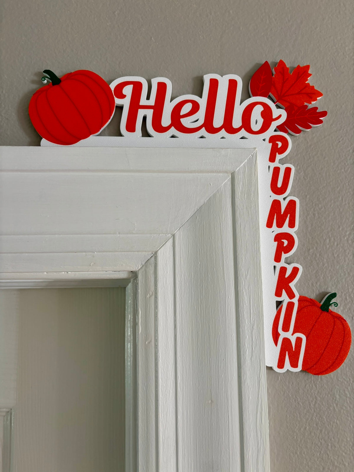 Hello Pumpkin Door Window Corner Topper