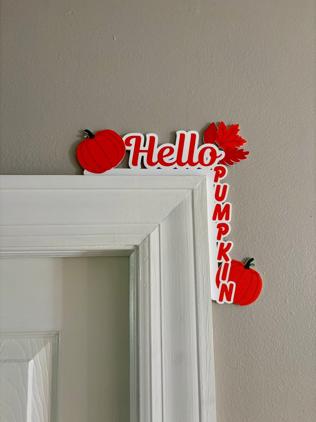 Hello Pumpkin Door Window Corner Topper