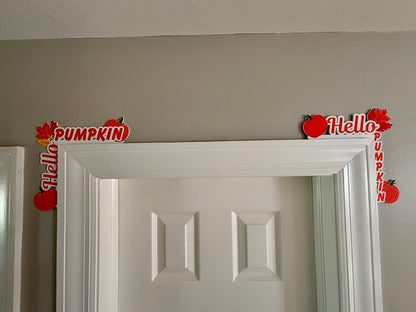 Hello Pumpkin Door Window Corner Topper