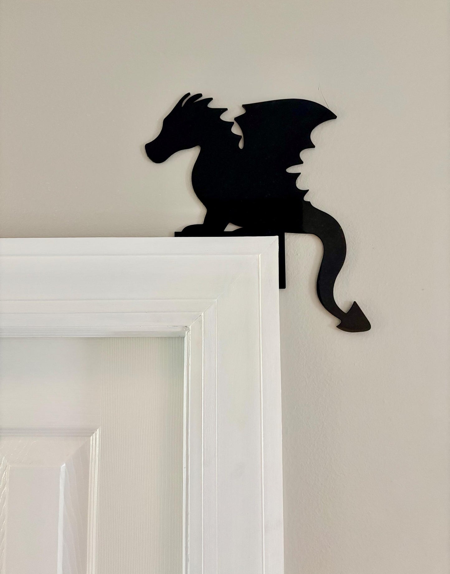 Dragon Door Frame Topper: Rainbow Scale Dragon Decor