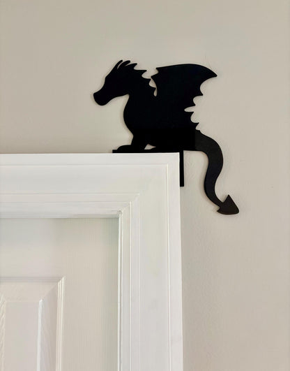 Dragon Door Frame Topper: Rainbow Scale Dragon Decor