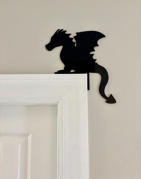 Dragon Door Frame Topper: Rainbow Scale Dragon Decor