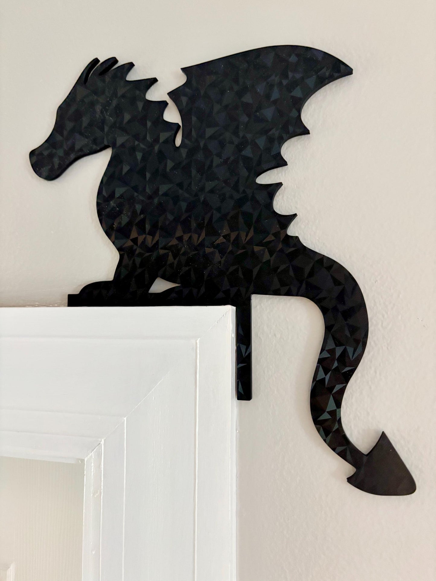 Dragon Door Frame Topper: Rainbow Scale Dragon Decor