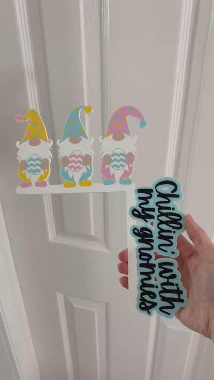 Chillin With My Gnomies Easter Door Corner