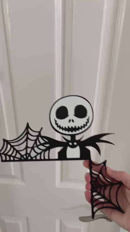 Jack Skellington Webs Door Window Corner Topper