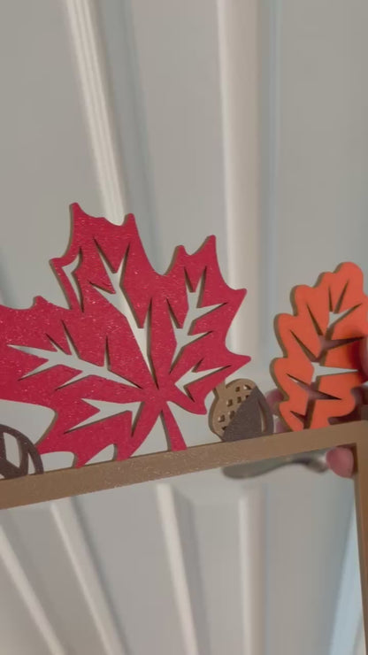 Fall Leaves Door Window Corner Topper