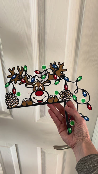 Rudolf Reindeer Door Corner