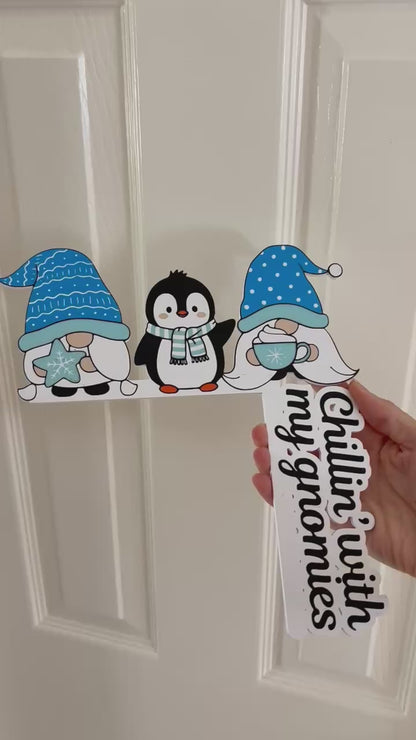 Gnomes Winter Door Corner