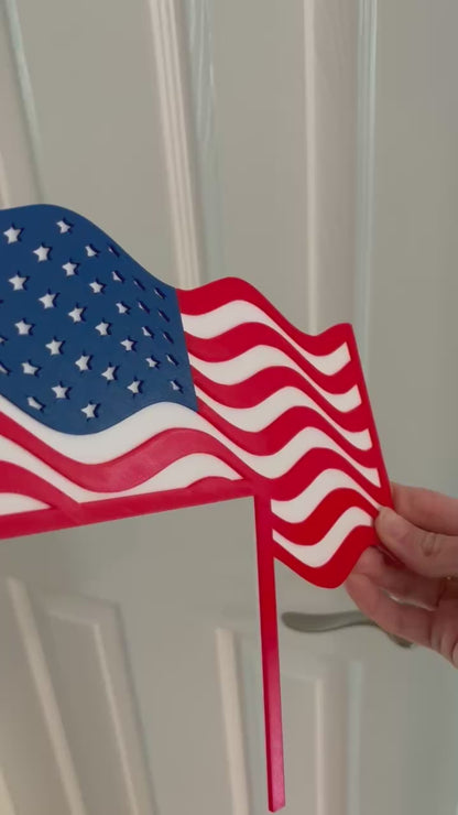 American Flag 4th of July Door Corner