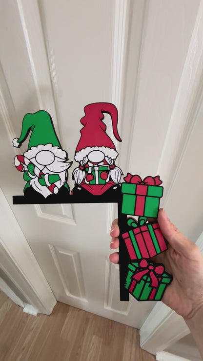 Christmas Gnomes Door Corner