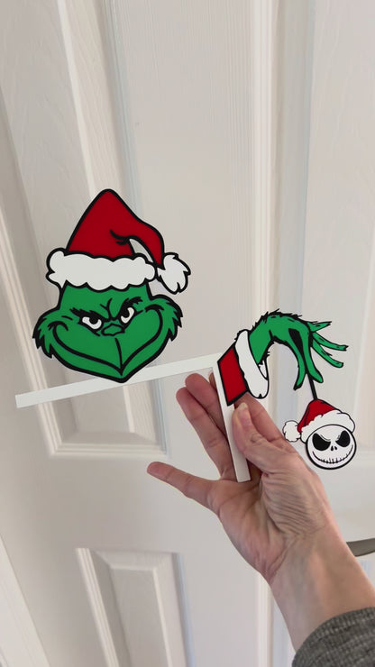 Grinch with Jack Skellington Ornament Door Corner