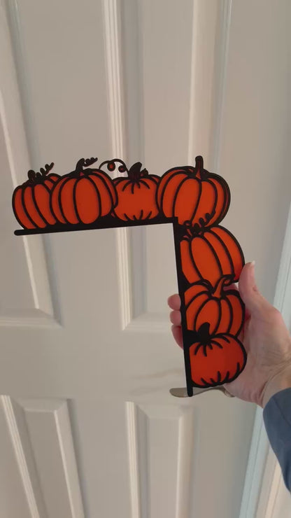 Pumpkins Door Window Corner Topper